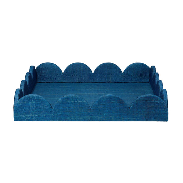 Wonderland Scalloped Decorative Tray Indigo Jamie Young