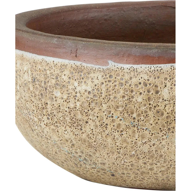 7.5 in. Lyra Ceramic Brown Planter