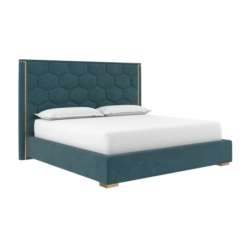 Alisha Fabric Upholstered King Bed