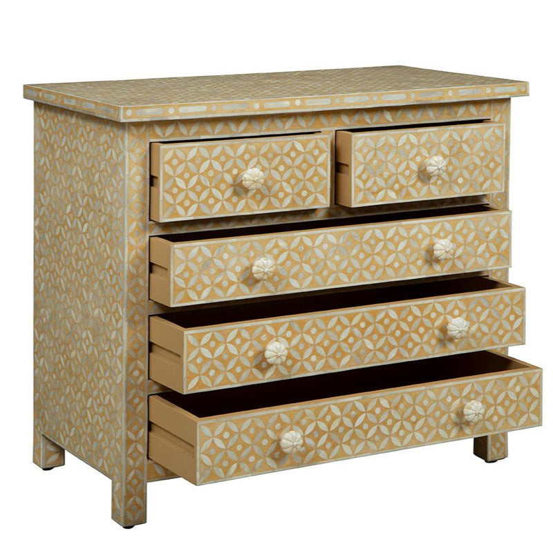 Casava Luxurious Wooden 5 Drawers Chest