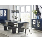 80" Black Rectangular Dining Table Solid Wood and Iron Dining Tables LOOMLAN By Moe's Home