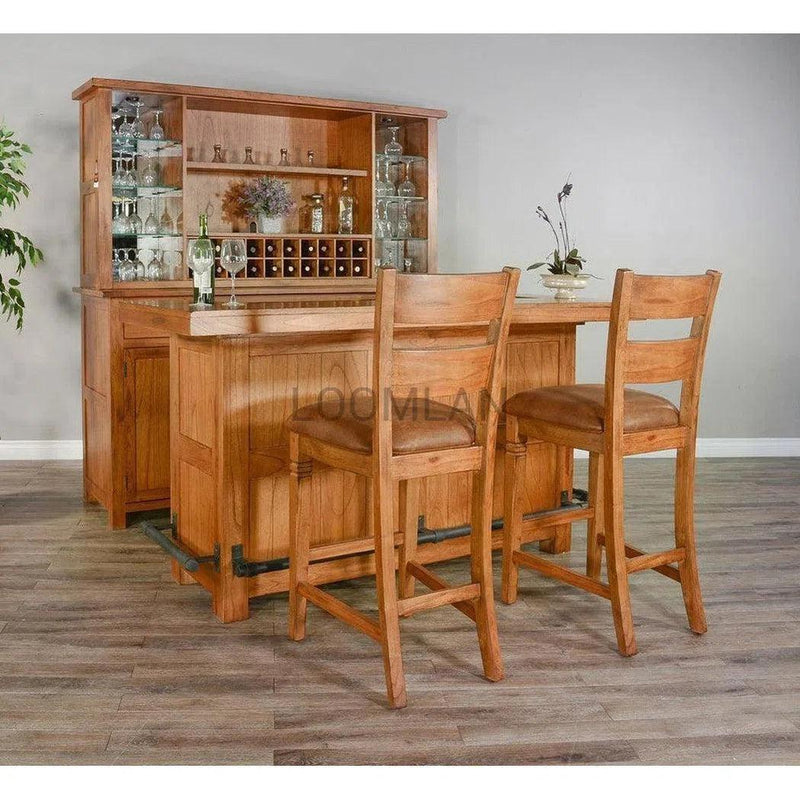 80" Game Room Rustic Basement Bar Island Home Bar Islands LOOMLAN By Sunny D