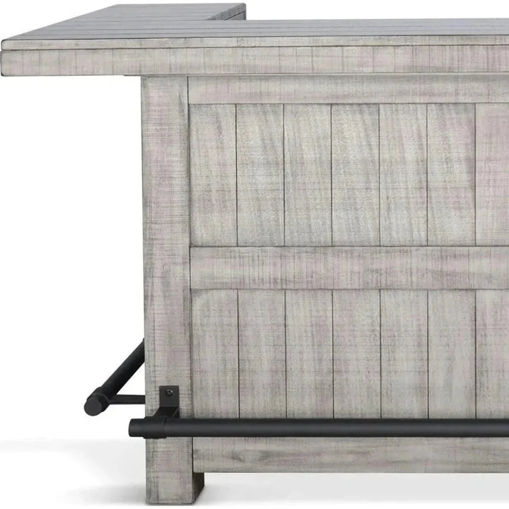 80" Grey Basement Bar Counter Server-Home Bar Islands-Sunny D-LOOMLAN