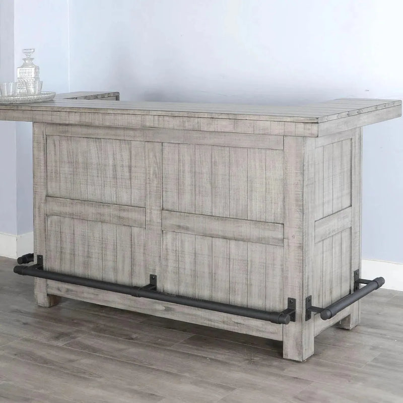 80" Grey Basement Bar Counter Server