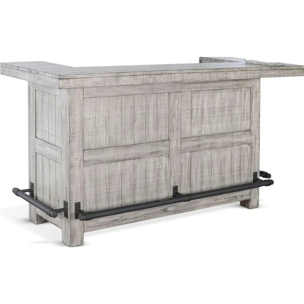 80" Grey Basement Bar Counter Server-Home Bar Islands-Sunny D-LOOMLAN