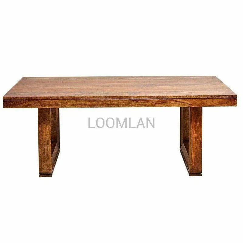 80" Modern Retro Wood Dining Table Set 7 Pc Table & Chairs Dining Table Sets LOOMLAN By LOOMLAN