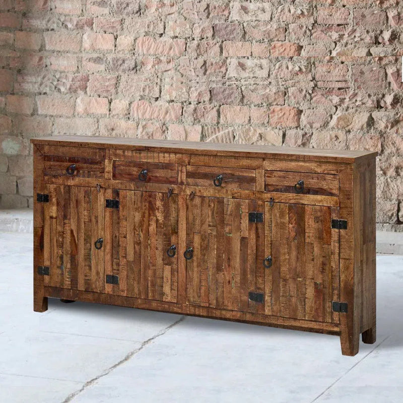 80" Sustainable Furniture Reclaimed Wood Sideboard with Drawers Sideboards LOOMLAN By LOOMLAN