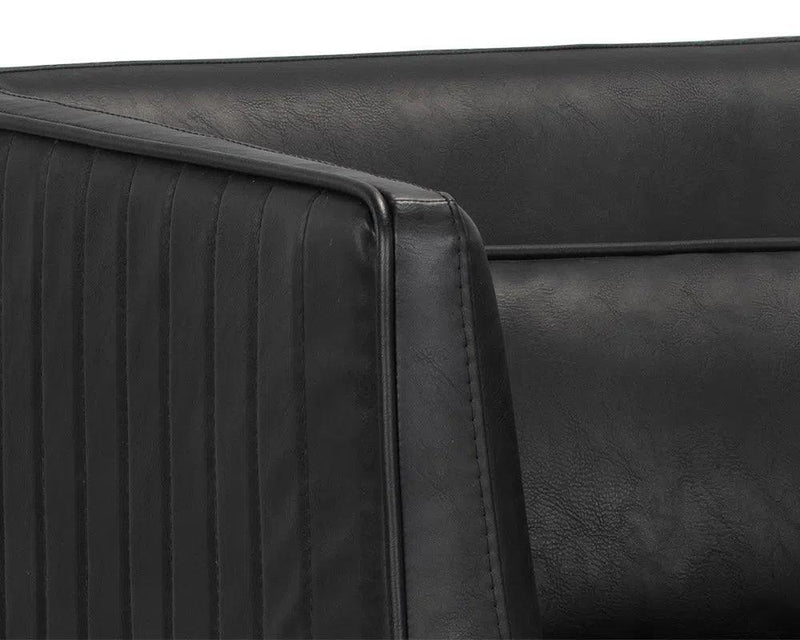 Batavia Leather Upholstered Bold Armchair