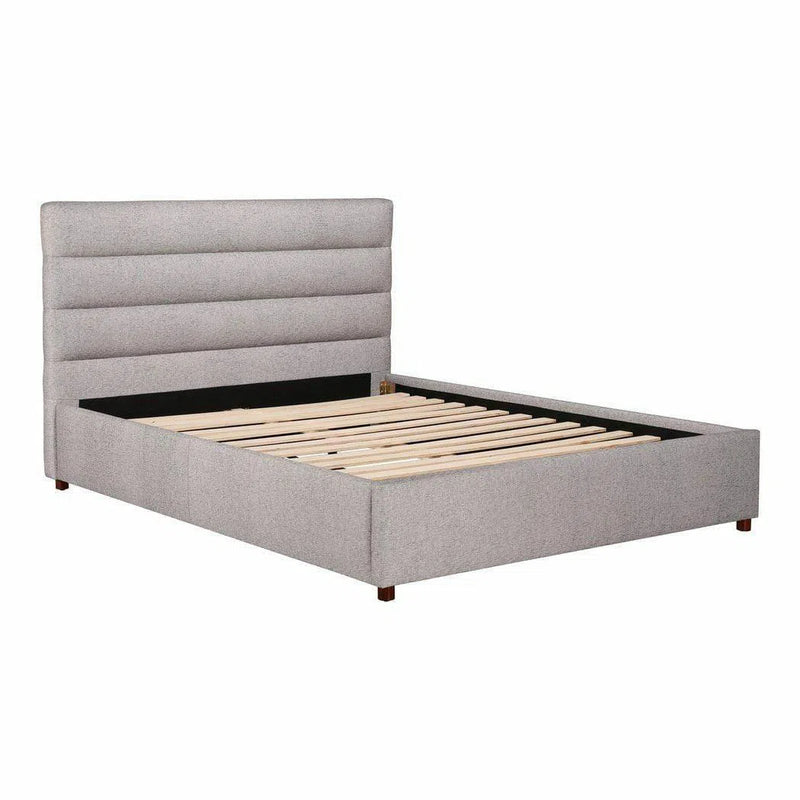 81 Inch King Bed Light Grey Contemporary Beds LOOMLAN By Moe's Home