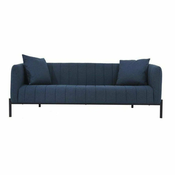 82.7 Inch Dark Blue Sofa Blue Contemporary Sofas & Loveseats LOOMLAN By Moe's Home