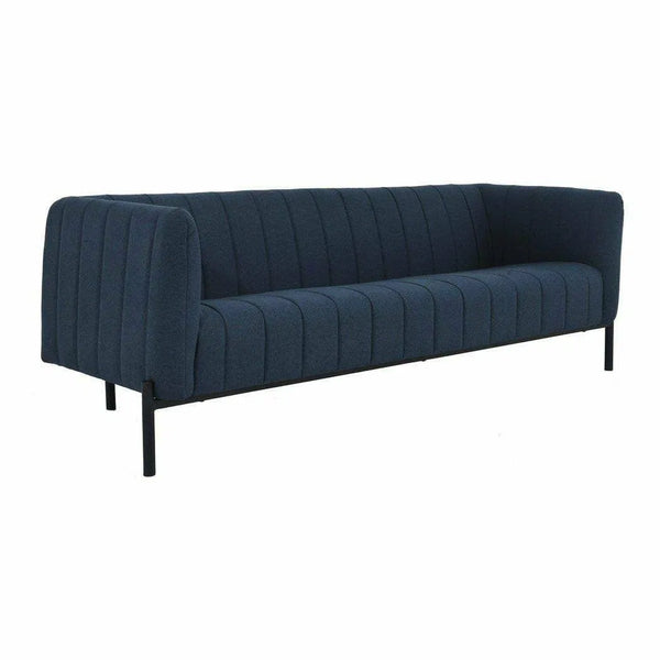 82.7 Inch Dark Blue Sofa Blue Contemporary Sofas & Loveseats LOOMLAN By Moe's Home