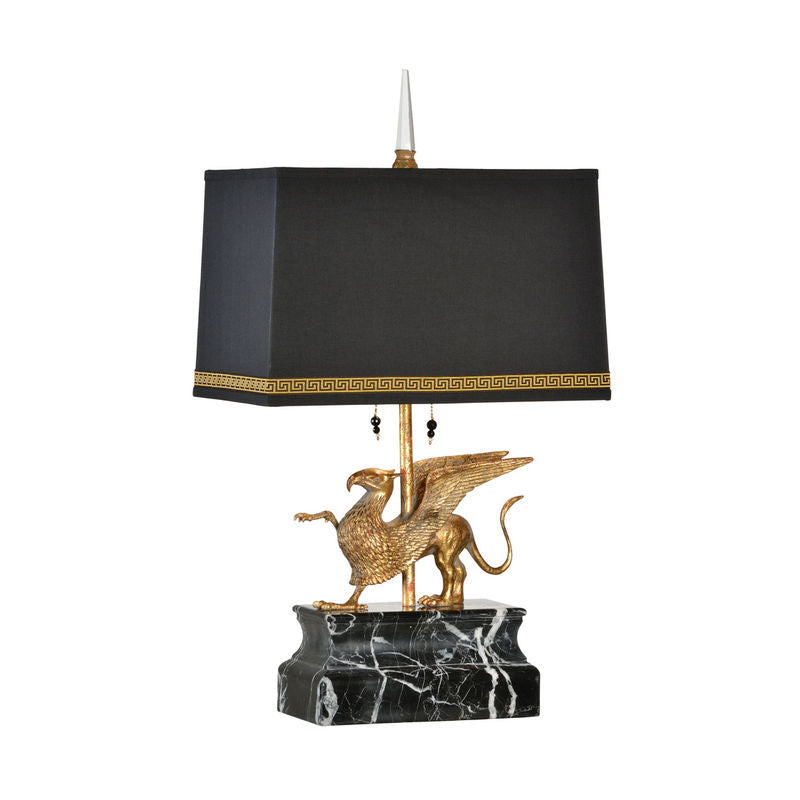 Acropolis Antique Gold Finish Table Lamp