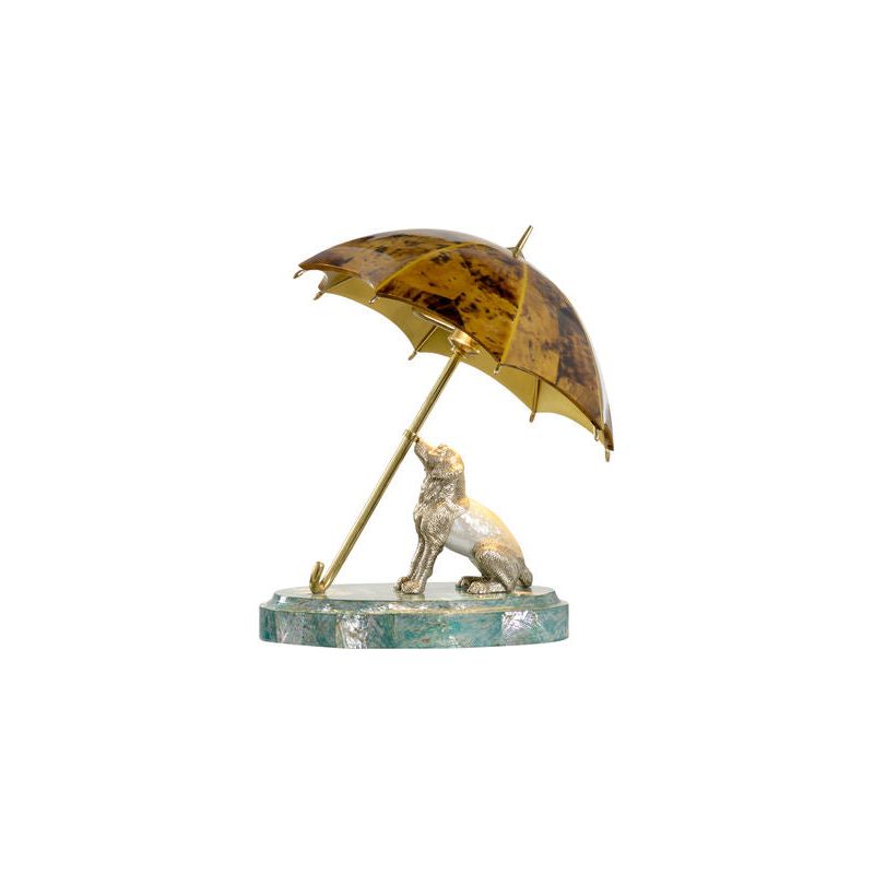 Dog And Umbrella Artistic Decor Piece Table Lamp