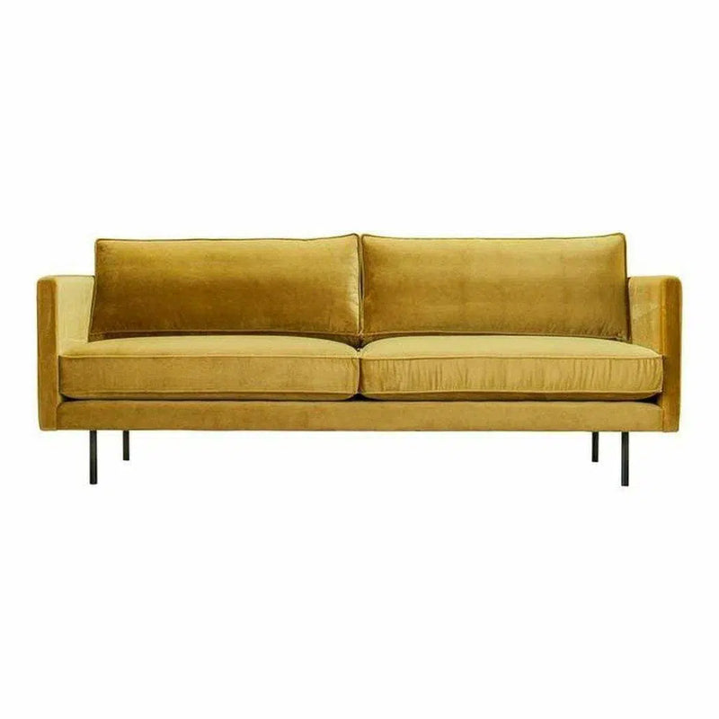 83 Inch Sofa Mustard Yellow Mid-Century