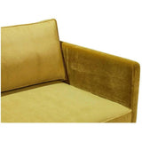 83 Inch Sofa Mustard Yellow Mid-Century