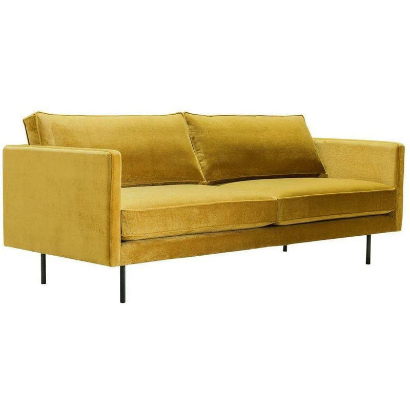 83 Inch Sofa Mustard Yellow Mid-Century