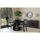 Mateo Wood Black Round Dining Table