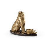 Brass Kat Gold Finish Candleholder