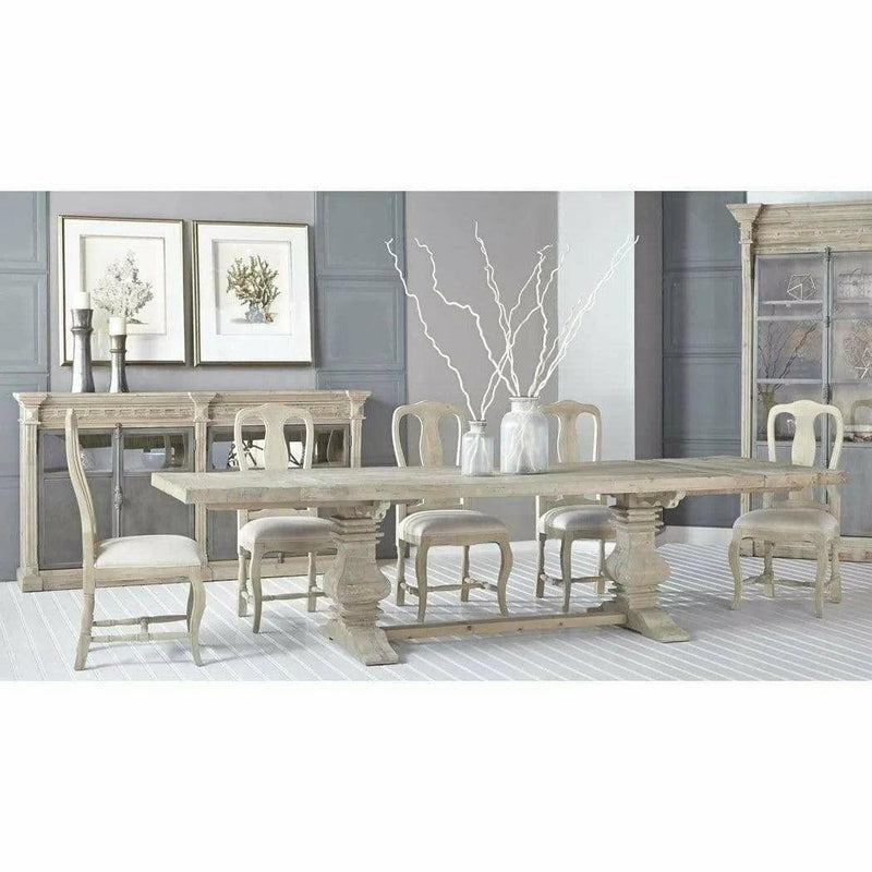 84-120" Pine Reclaimed Wood Extendable Dining Table