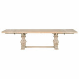 84-120" Pine Reclaimed Wood Extendable Dining Table With Leaves Dining Tables LOOMLAN By Essentials For Living