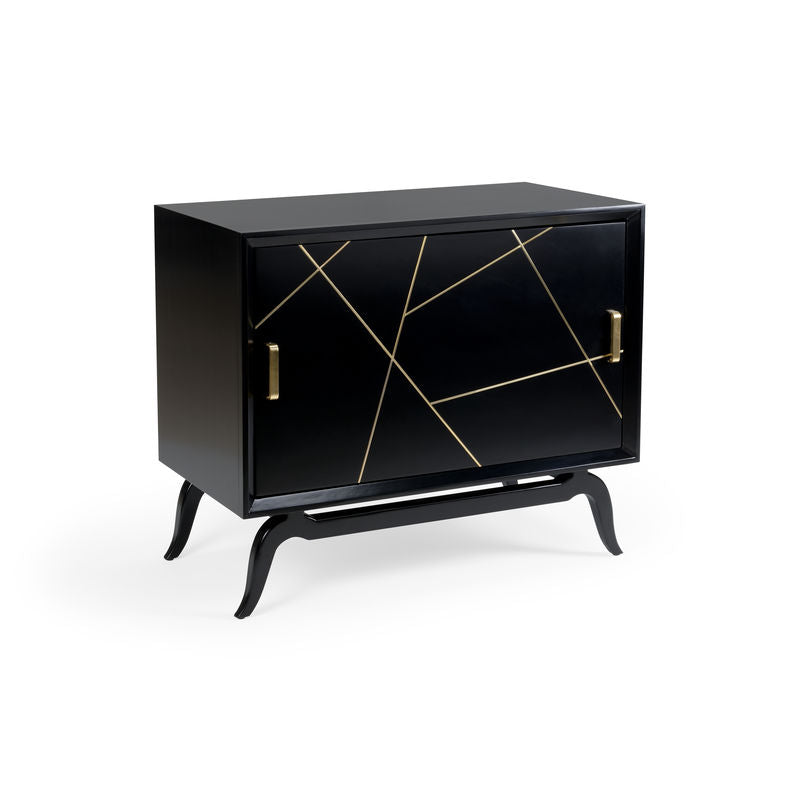 Sinatra Unique Design Drinks Cabinet-Home Bar Carts-Wildwood-Black-LOOMLAN