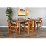 84"x 36" Counter Height Rustic Oak Dining Table for 10 seats Counter Tables LOOMLAN By Sunny D