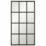 85" Black Grid Floor Mirror Extra Large Leaner Floor Mirrors LOOMLAN By Essentials For Living