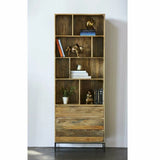 86 Inch Shelf W Drawers Natural Scandinavian Bookcases LOOMLAN By Moe's Home