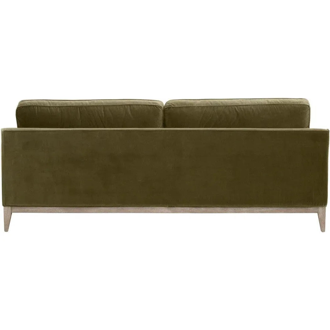 86" Parker Post Wood Olive Modern Sofa