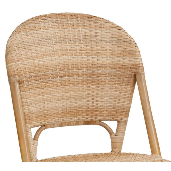 Granada Rattan and Wicker Brown Armless Side Chair