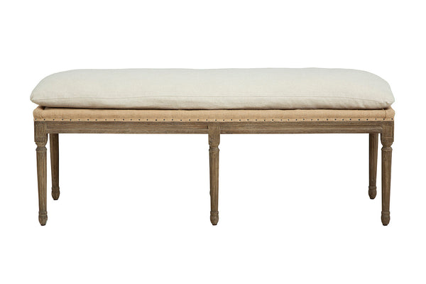 Milton Linen Upholstered Stylish Bench