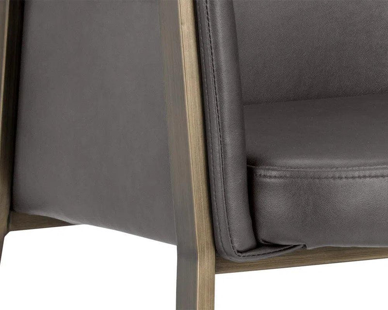 Bernadette Leather Upholstered Dining Armchair