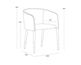 Asher Leather Upholstered Dining Armchair