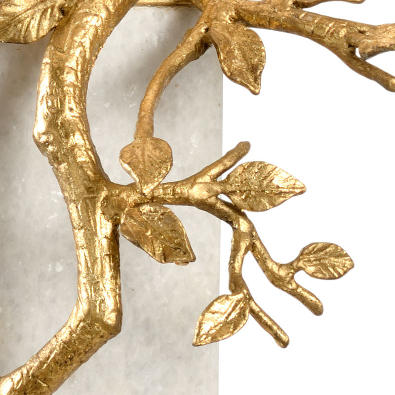 Fujian Gold Branch And Stone Base Table Lamp