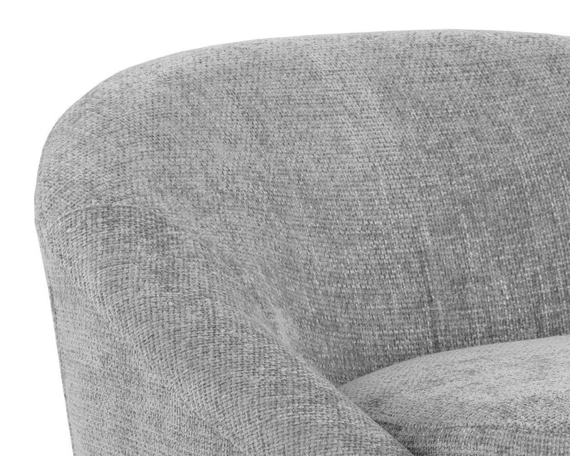 Bliss Fabric Upholstered Swivel Lounge Chair