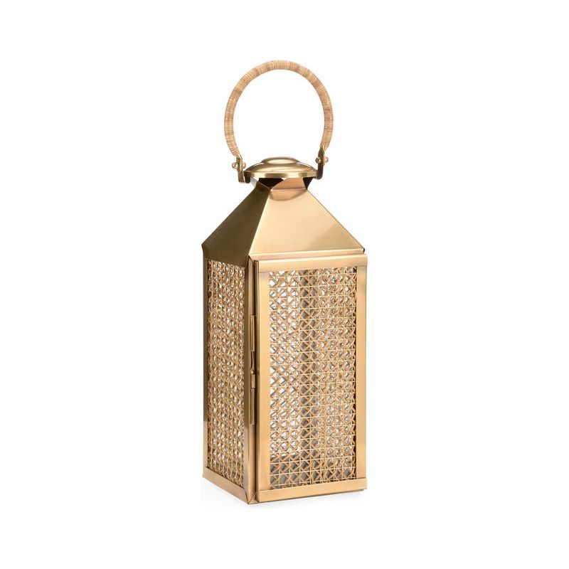 Brunching Handwoven Brown Cane Patio Lantern