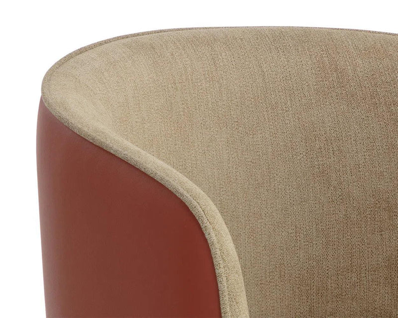 Asher Leather Upholstered Dining Armchair