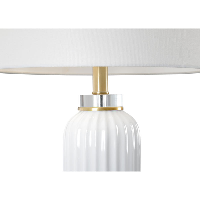 Samuel Glazed Fluted Ceramic Table Lamp