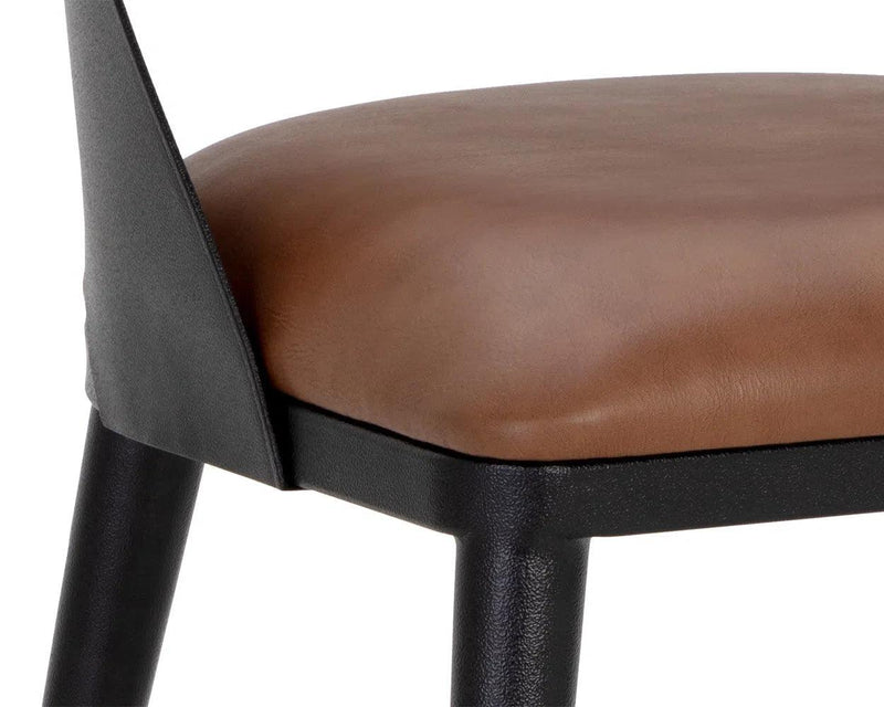 Dezirae Leather Upholstered Armless Dining Chair