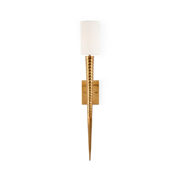 Laguna Wall Sconce - Brass-Wall Sconces-Wildwood-Gold/White-LOOMLAN