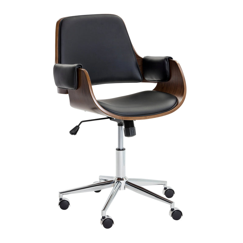 Kellan Office Chair Onyx Faux Leather Adjustable Seat