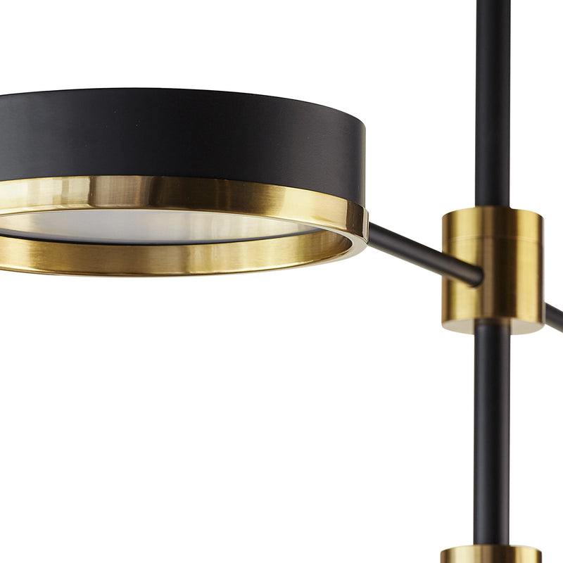 Oralee Chandelier Modern Black And Brass Adjustable Arms