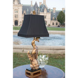 Imperial Dragon Design Gold Table Lamp - Gold