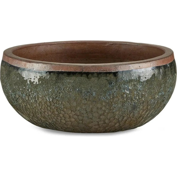 9 in. Lyra Ceramic Black Planter