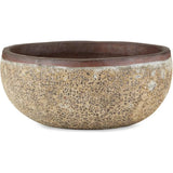 9 in. Lyra Ceramic Brown Planter