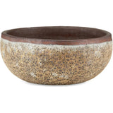 9 in. Lyra Ceramic Brown Planter