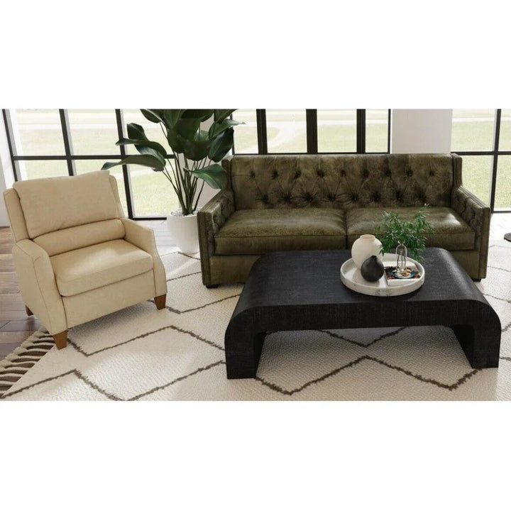 90 Green Leather Couch Henry Grain Leather - LOOMLAN - Uptown Sebastian - Sofas & Loveseats