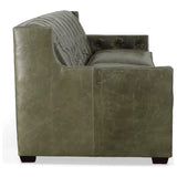 90 Green Leather Couch Henry Grain Leather