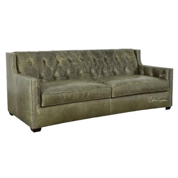 Leather Sofa - 90 Henry Grain Leather Couch