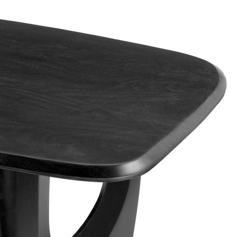 Arasan Wood Black Rectangular Dining Table